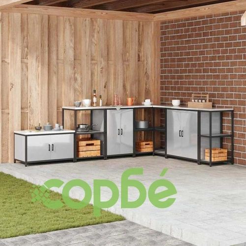 Кухненски шкаф за съхранение от галванизирана стомана 60x50x92 см - сребрист ➤ топ цена ➤ sorbe.bg