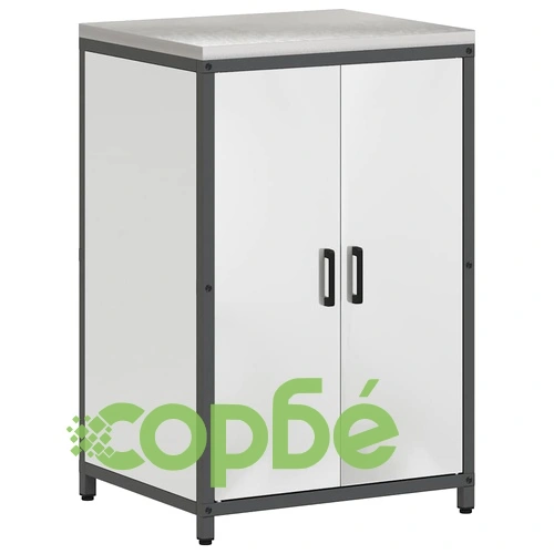 Кухненски шкаф за съхранение от галванизирана стомана 60x50x92 см - сребрист ➤ топ цена ➤ sorbe.bg