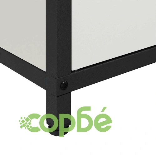 Кухненски шкаф за съхранение бял стомана 90x50x53 см с рафт и врати ➤ топ цена ➤ sorbe.bg