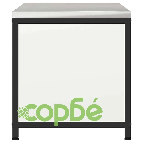 Кухненски шкаф за съхранение бял стомана 90x50x53 см с рафт и врати ➤ топ цена ➤ sorbe.bg