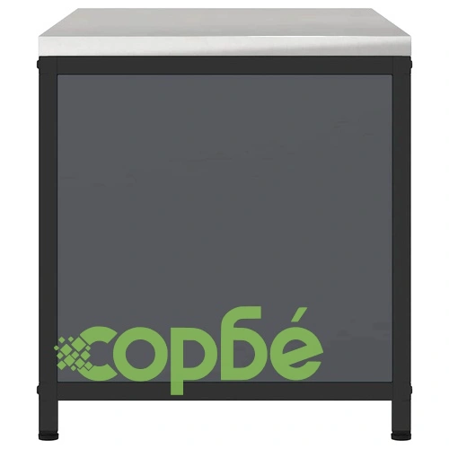 Кухненски шкаф за съхранение с рафт и врати 90x50x53 см Антрацит Стомана ➤ топ цена ➤ sorbe.bg