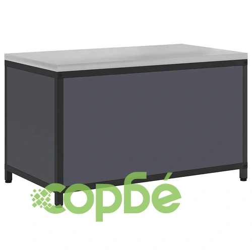 Кухненски шкаф за съхранение с рафт и врати 90x50x53 см Антрацит Стомана ➤ топ цена ➤ sorbe.bg