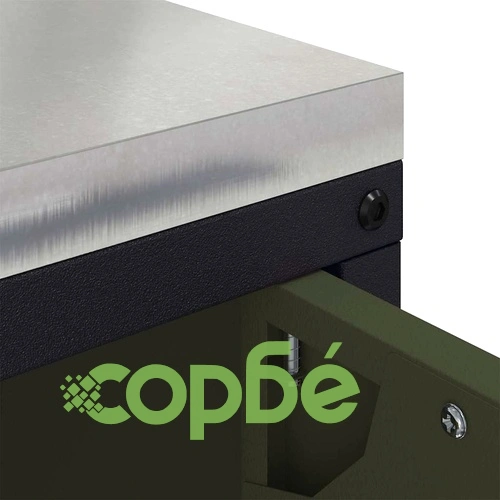 Кухненски шкаф за съхранение от стомана 90x50x53 см - маслинено зелен ➤ топ цена ➤ sorbe.bg