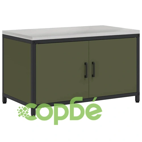 Кухненски шкаф за съхранение от стомана 90x50x53 см - маслинено зелен ➤ топ цена ➤ sorbe.bg