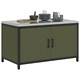 Кухненски шкаф за съхранение от стомана 90x50x53 см - маслинено зелен