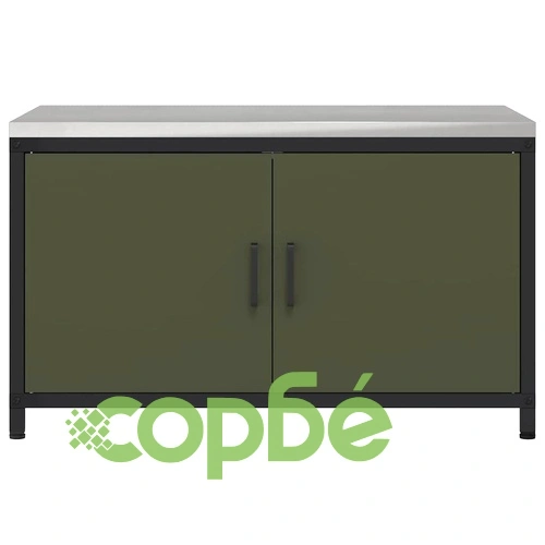 Кухненски шкаф за съхранение от стомана 90x50x53 см - маслинено зелен ➤ топ цена ➤ sorbe.bg