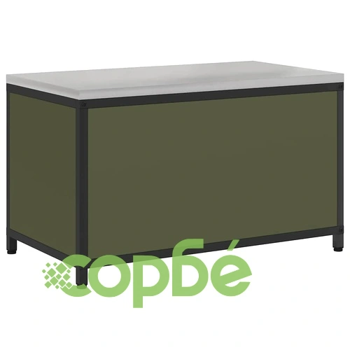 Кухненски шкаф за съхранение от стомана 90x50x53 см - маслинено зелен ➤ топ цена ➤ sorbe.bg