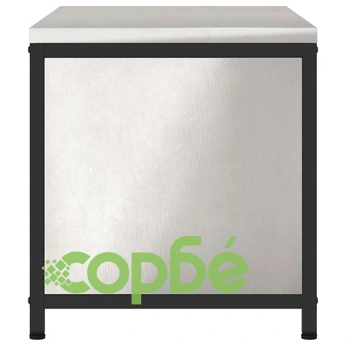 Кухненски шкаф от неръждаема стомана 90x50x53 см с 1 рафт и 2 врати ➤ топ цена ➤ sorbe.bg