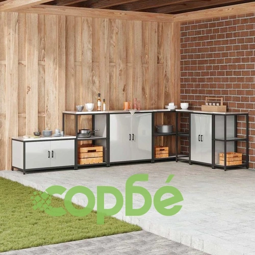 Кухненски шкаф за съхранение от галванизирана стомана 90x50x53 см сребрист ➤ топ цена ➤ sorbe.bg