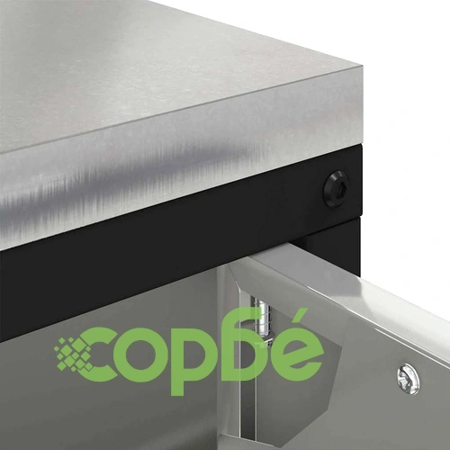 Кухненски шкаф за съхранение от галванизирана стомана 90x50x53 см сребрист ➤ топ цена ➤ sorbe.bg