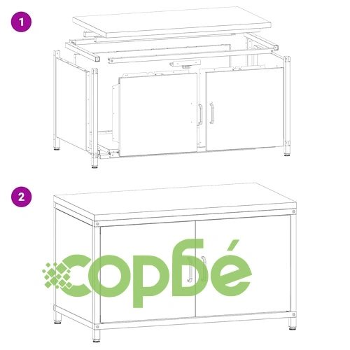 Кухненски шкаф за съхранение от галванизирана стомана 90x50x53 см сребрист ➤ топ цена ➤ sorbe.bg