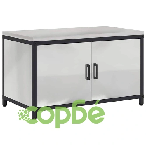 Кухненски шкаф за съхранение от галванизирана стомана 90x50x53 см сребрист ➤ топ цена ➤ sorbe.bg