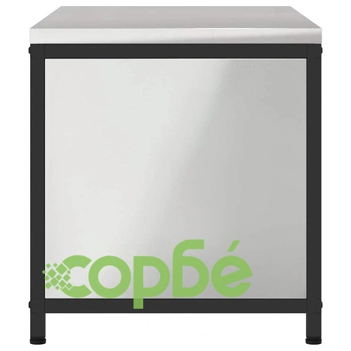 Кухненски шкаф за съхранение от галванизирана стомана 90x50x53 см сребрист ➤ топ цена ➤ sorbe.bg