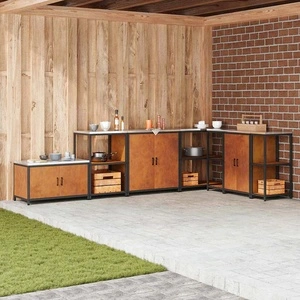 Кухненски шкаф за съхранение 90x50x53 см от устойчива на атмосферни влияния стомана