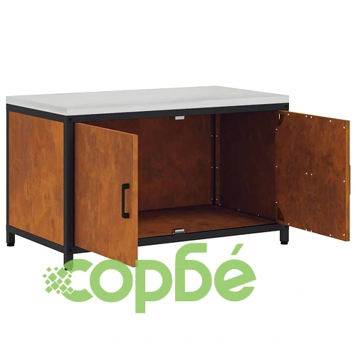 Кухненски шкаф за съхранение 90x50x53 см от устойчива на атмосферни влияния стомана ➤ топ цена ➤ sorbe.bg