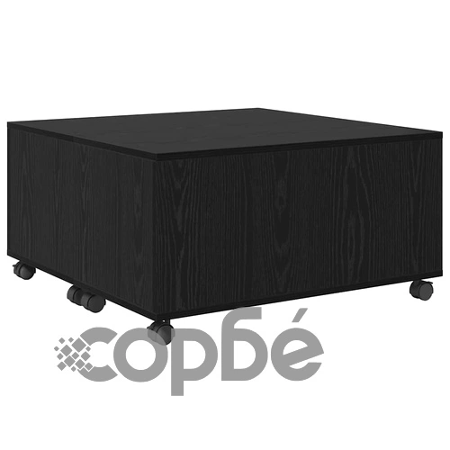 Масичка за кафе от инженерно дърво черен дъб 75x75x38 см ➤ топ цена ➤ sorbe.bg