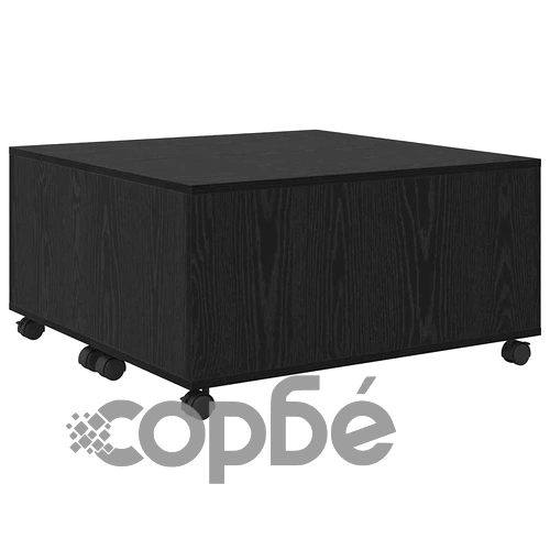 Масичка за кафе от инженерно дърво черен дъб 75x75x38 см ➤ топ цена ➤ sorbe.bg