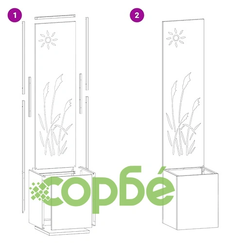 Градинска декоративна преграда от неръждаема стомана сива 32x140 см ➤ топ цена ➤ sorbe.bg