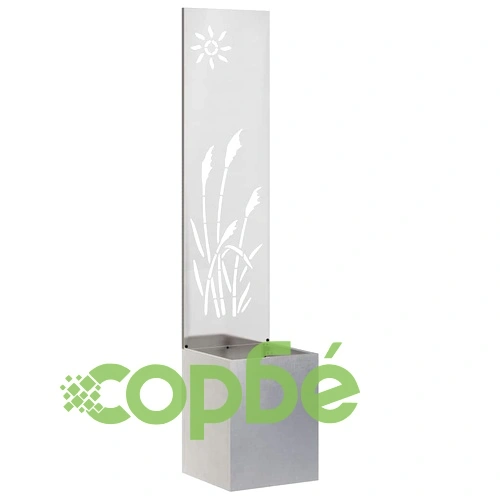 Градинска декоративна преграда от неръждаема стомана сива 32x140 см ➤ топ цена ➤ sorbe.bg