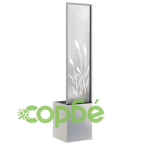 Градинска декоративна преграда от неръждаема стомана сива 32x140 см ➤ топ цена ➤ sorbe.bg