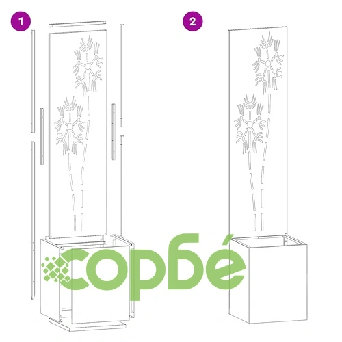 Декоративен параван за градина от неръждаема стомана сив 32x140 см ➤ топ цена ➤ sorbe.bg