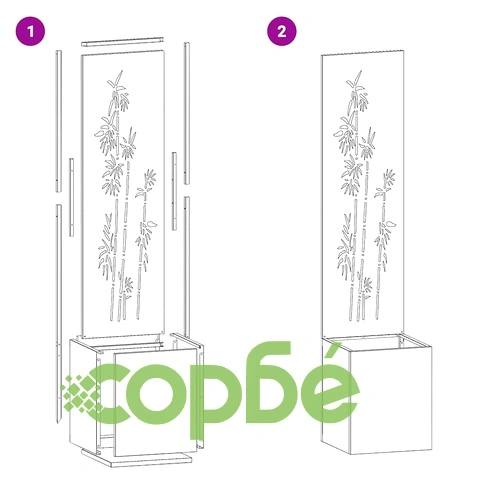 Градинска преграда за уединение от неръждаема стомана сив 32x140 см ➤ топ цена ➤ sorbe.bg