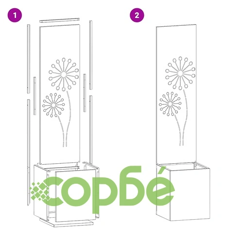 Градинска преграда за уединение от неръждаема стомана сива 32x140 см ➤ топ цена ➤ sorbe.bg