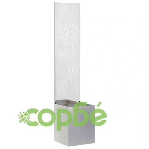 Градинска преграда за уединение от неръждаема стомана сива 32x140 см ➤ топ цена ➤ sorbe.bg