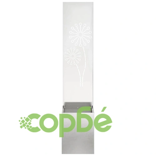 Градинска преграда за уединение от неръждаема стомана сива 32x140 см ➤ топ цена ➤ sorbe.bg