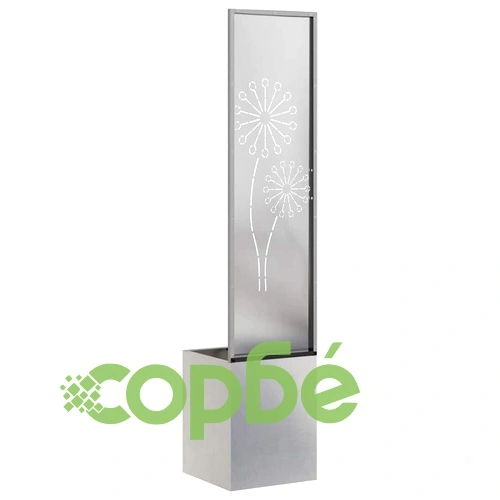 Градинска преграда за уединение от неръждаема стомана сива 32x140 см ➤ топ цена ➤ sorbe.bg