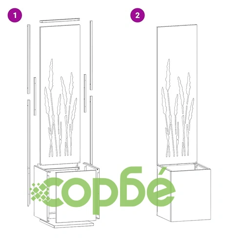Градинска декоративна панел от неръждаема стомана сив 32x140 см ➤ топ цена ➤ sorbe.bg