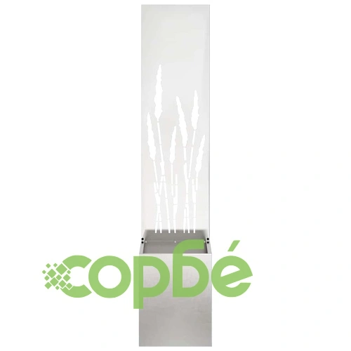 Градинска декоративна панел от неръждаема стомана сив 32x140 см ➤ топ цена ➤ sorbe.bg