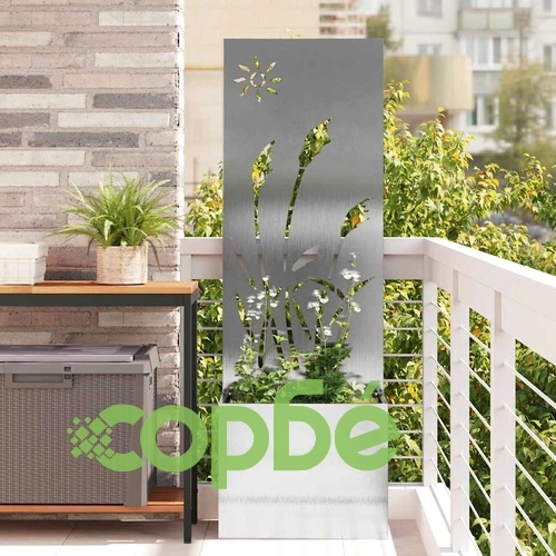 Декоративен параван за градина от неръждаема стомана сив 50x140 см ➤ топ цена ➤ sorbe.bg