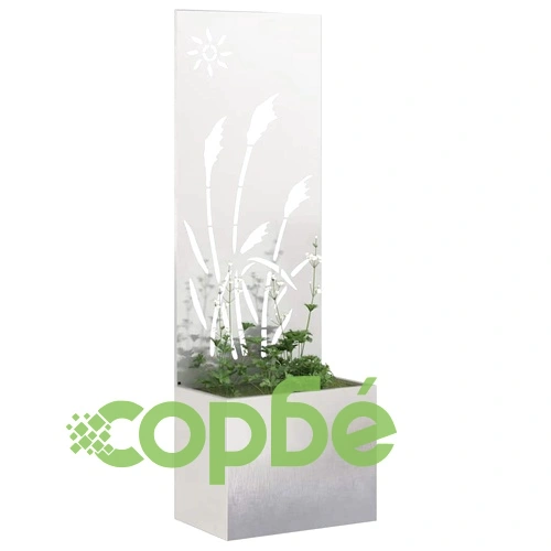 Декоративен параван за градина от неръждаема стомана сив 50x140 см ➤ топ цена ➤ sorbe.bg