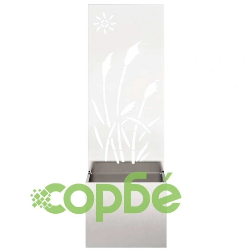 Декоративен параван за градина от неръждаема стомана сив 50x140 см ➤ топ цена ➤ sorbe.bg