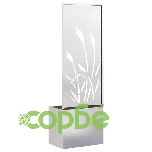 Декоративен параван за градина от неръждаема стомана сив 50x140 см ➤ топ цена ➤ sorbe.bg