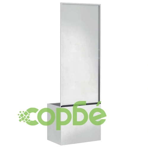 Градинска преграда за уединение от неръждаема стомана, сива 50x140 см ➤ топ цена ➤ sorbe.bg