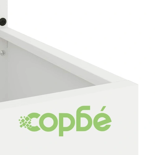 Градинска преграда за уединение от бяла стомана 50x140 см ➤ топ цена ➤ sorbe.bg