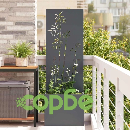 Декоративен параван за градина Антрацит 50x140 см студено валцована стомана ➤ топ цена ➤ sorbe.bg