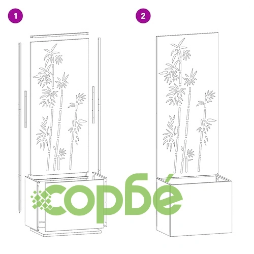 Декоративен параван за градина Антрацит 50x140 см студено валцована стомана ➤ топ цена ➤ sorbe.bg