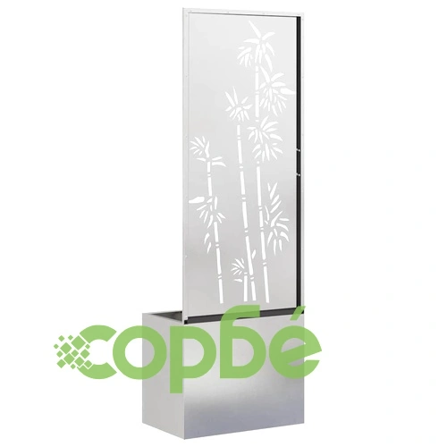 Градинска преграда за уединение от неръждаема стомана сив 50x140 см ➤ топ цена ➤ sorbe.bg