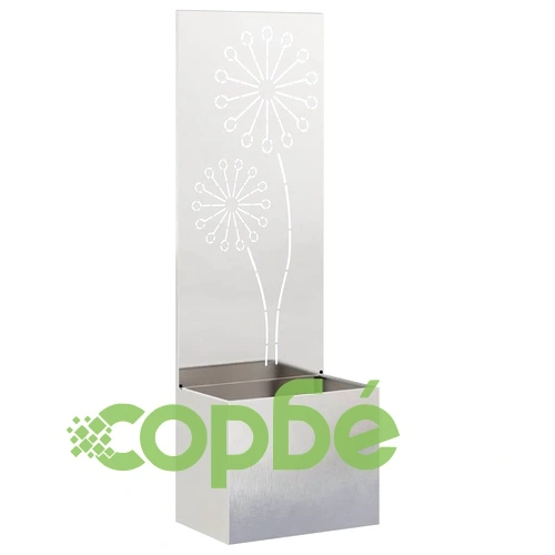 Градинска преграда за уединение от неръждаема стомана сив 50x140 см ➤ топ цена ➤ sorbe.bg