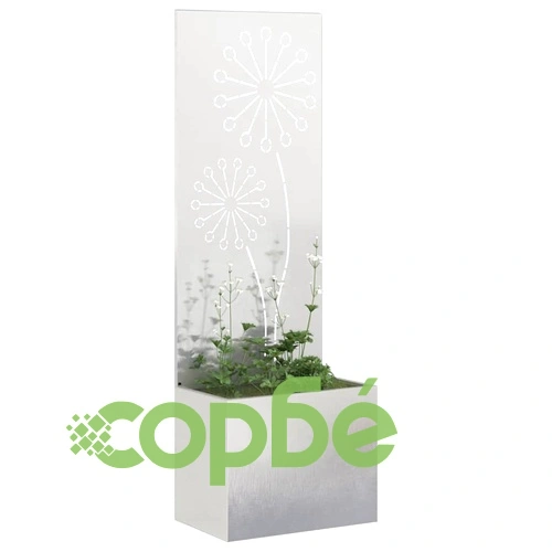 Градинска преграда за уединение от неръждаема стомана сив 50x140 см ➤ топ цена ➤ sorbe.bg