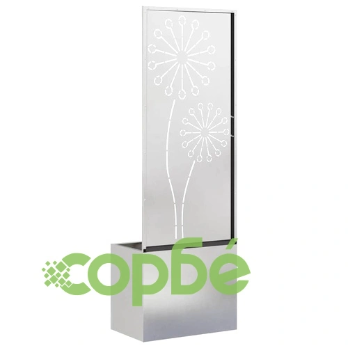 Градинска преграда за уединение от неръждаема стомана сив 50x140 см ➤ топ цена ➤ sorbe.bg