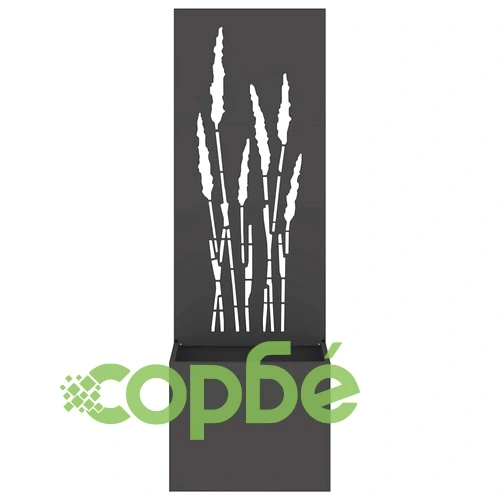 Градинска преграда за уединение от студено валцована стомана - черна 50x140 см ➤ топ цена ➤ sorbe.bg