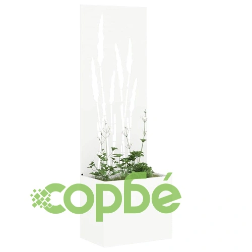 Градинска декоративна преграда от студено валцована стомана бяла 50x140 см ➤ топ цена ➤ sorbe.bg