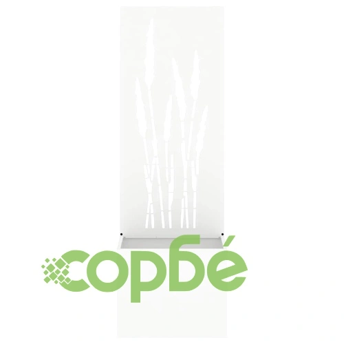 Градинска декоративна преграда от студено валцована стомана бяла 50x140 см ➤ топ цена ➤ sorbe.bg