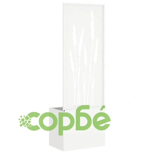 Градинска декоративна преграда от студено валцована стомана бяла 50x140 см ➤ топ цена ➤ sorbe.bg