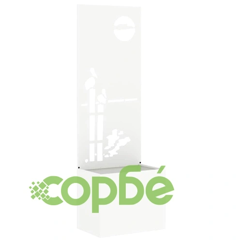 Градинска декоративна преграда от студено валцована стомана Бяло 50 x 140 cm ➤ топ цена ➤ sorbe.bg