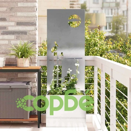 Градинска преграда от неръждаема стомана Сребрист 50 x 140 cm ➤ топ цена ➤ sorbe.bg